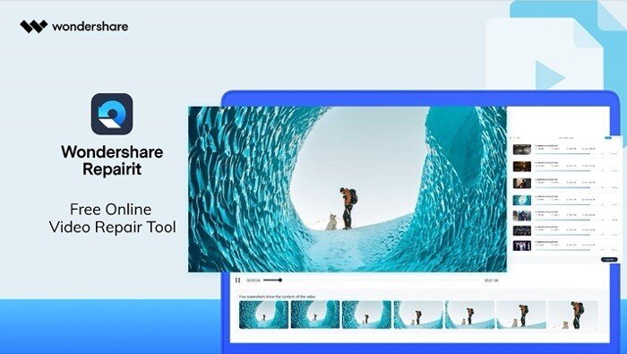 Wondershare Repairit Online – бесплатный веб-инструмент для восстановления поврежденных видеофайлов.