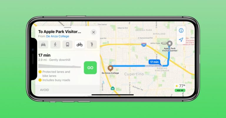 Как использовать велосипедные маршруты Apple Maps в iOS 14