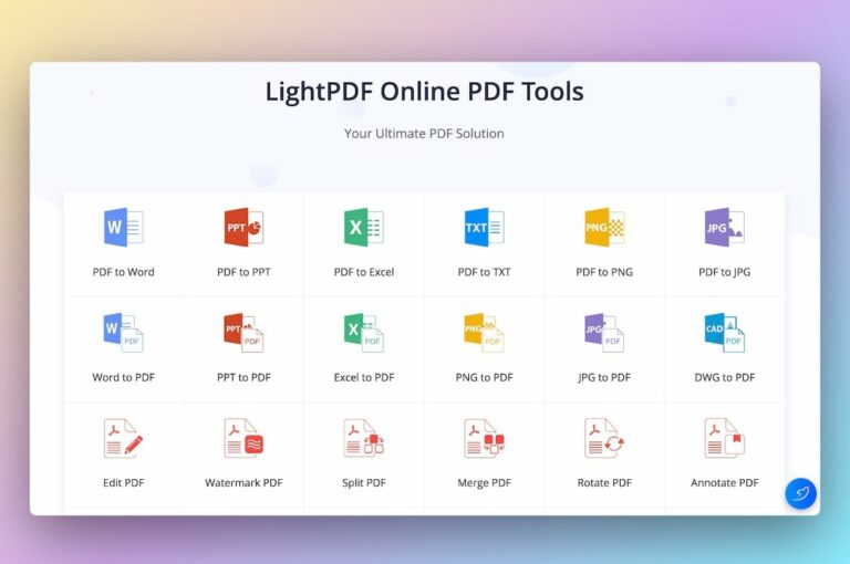 LightPDF: универсальное онлайн-решение PDF для всех ваших потребностей в PDF