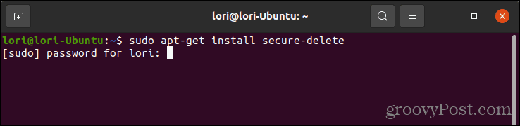 Установить безопасное удаление в Linux