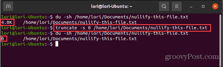 Использование команды truncate в Linux