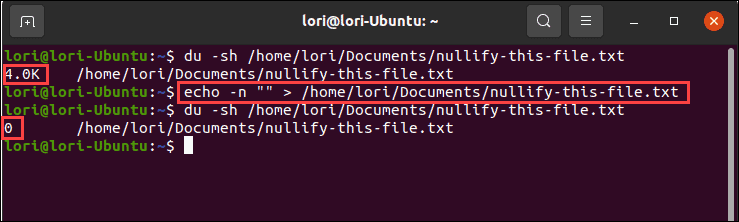 Использование команды echo с выводом null в Linux