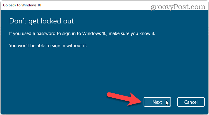 Запомните свой пароль Windows, чтобы вас не заблокировали