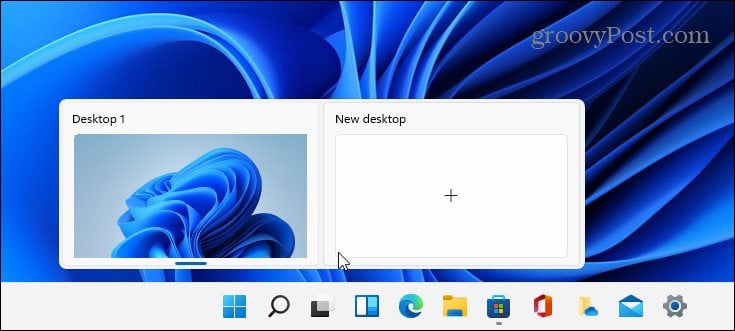 Кнопка виртуального рабочего стола Windows 11