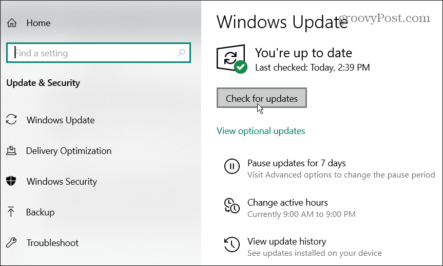 Центр обновления Windows Windows 10