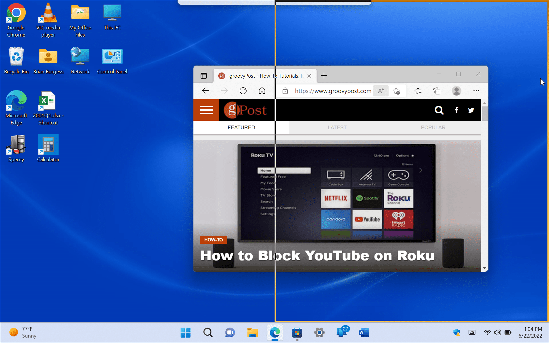 Используйте разделенный экран в Windows 11