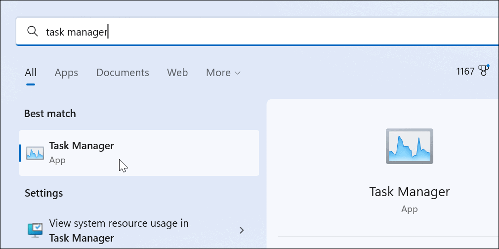 Изменить стартовую страницу диспетчера задач в Windows 11