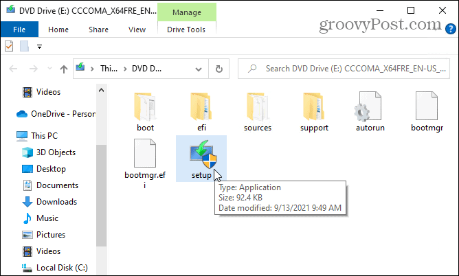 Установочный файл Windows 11