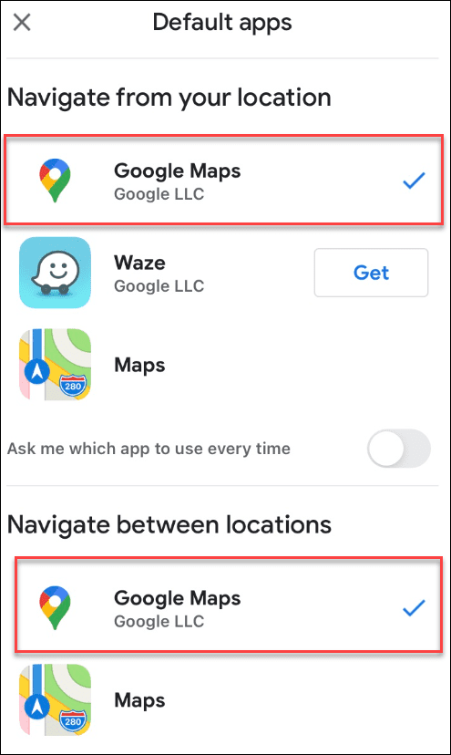 карты gmail google выбраны по умолчанию