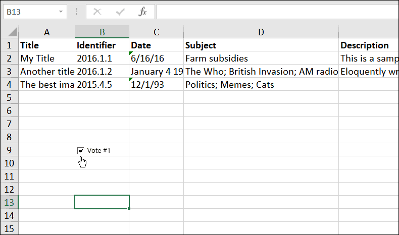 поставить галочку в Microsoft Excel