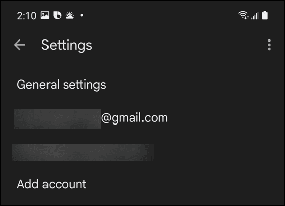 выбрать учетную запись gmail