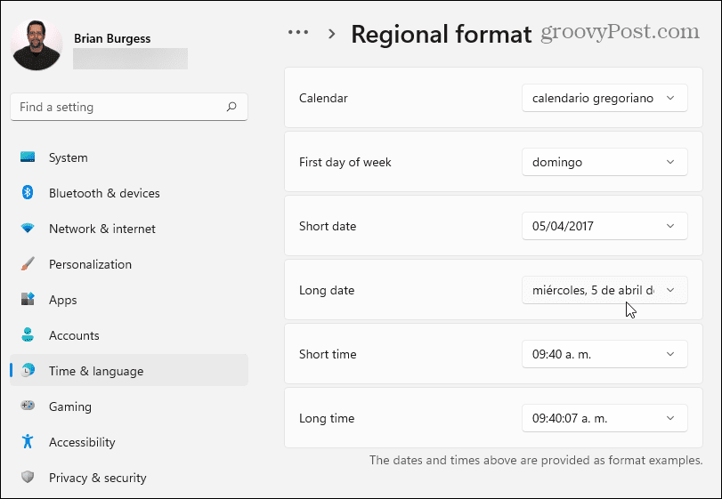 Ручное региональное форматирование windows 11