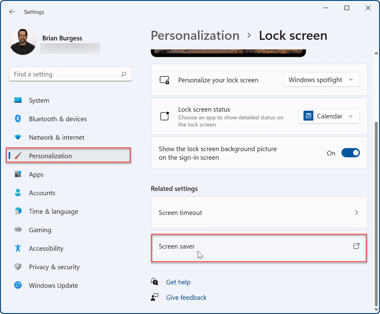 Персонализация-блокировка экрана, установка фотографий в качестве экранной заставки в Windows