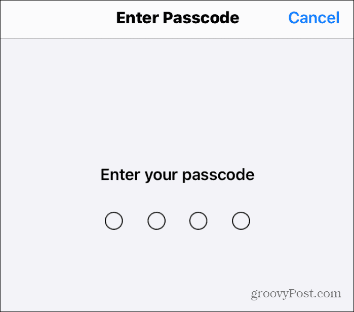 введите пароль iphone