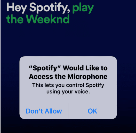 дать Spotify доступ к микрофону