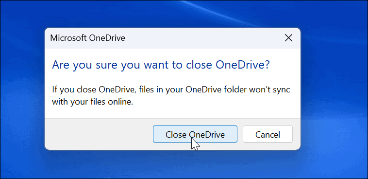 Исправить OneDrive не синхронизируется