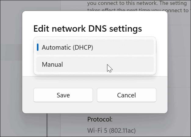 изменить настройки DNS