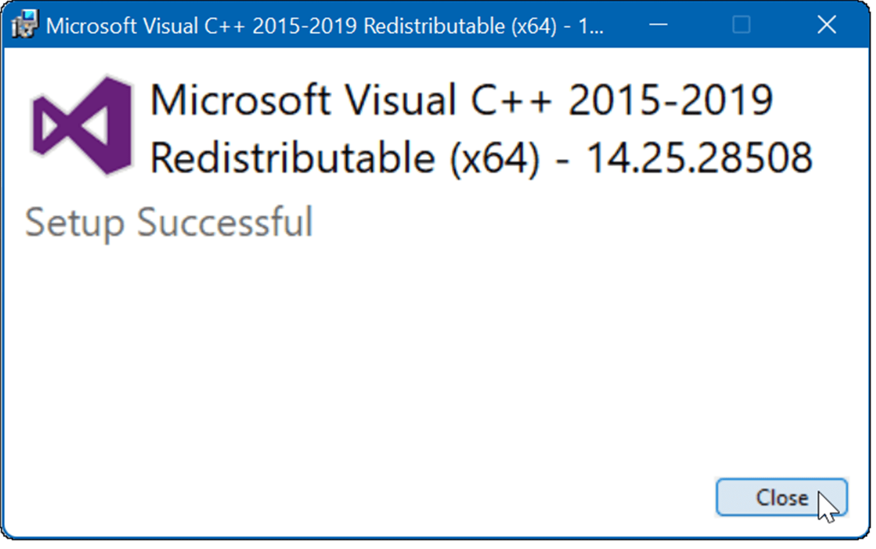 настроить успешный Microsoft Visual C