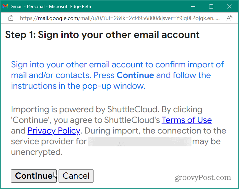 Импорт электронной почты Outlook в Gmail