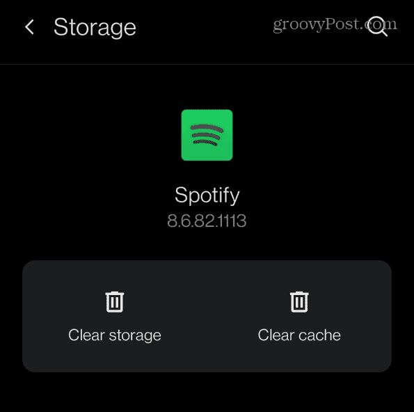 очистить кеш Spotify Spotify Android