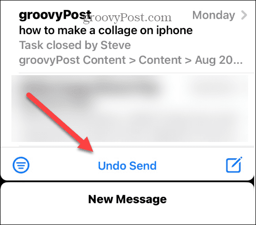 Отменить отправку электронной почты на iPhone или iPad