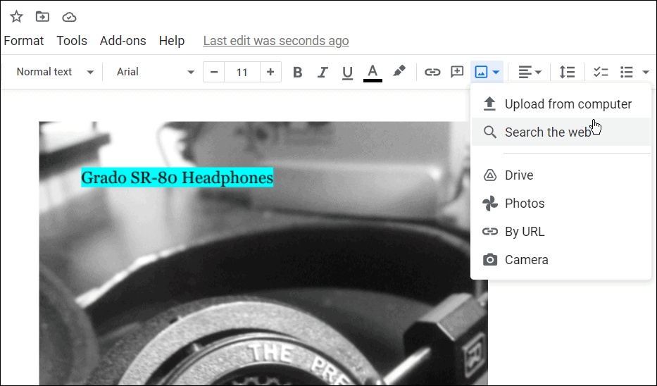 добавить изображение как накладывать изображения в Google Docs