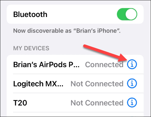 AirPods подключены Bluetooth