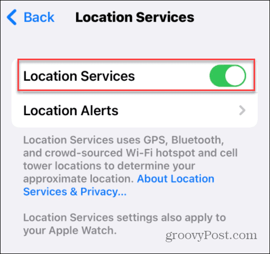 Службы определения местоположения iPhone