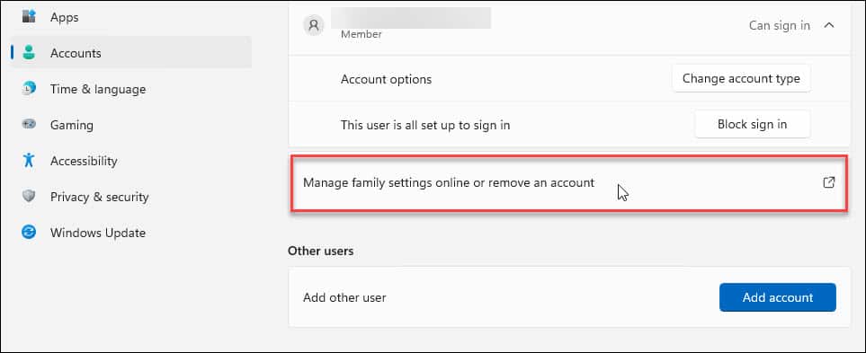 Настроить родительский контроль в Windows 11