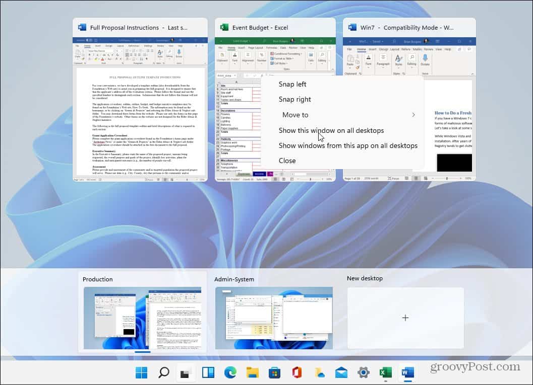 Виртуальные рабочие столы Windows 11