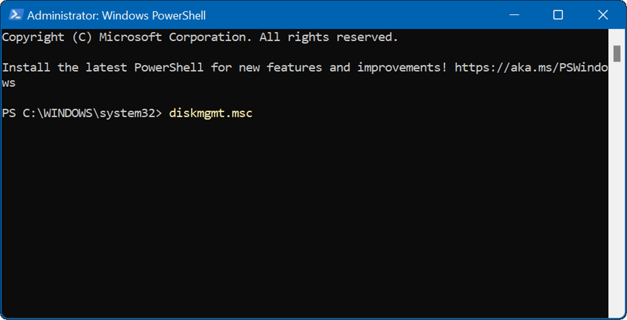 diskmgmt_msc открыть управление дисками в Windows 11