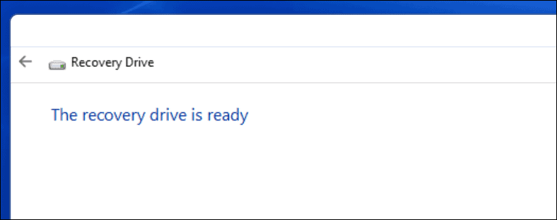 диск восстановления закончен Windows 11