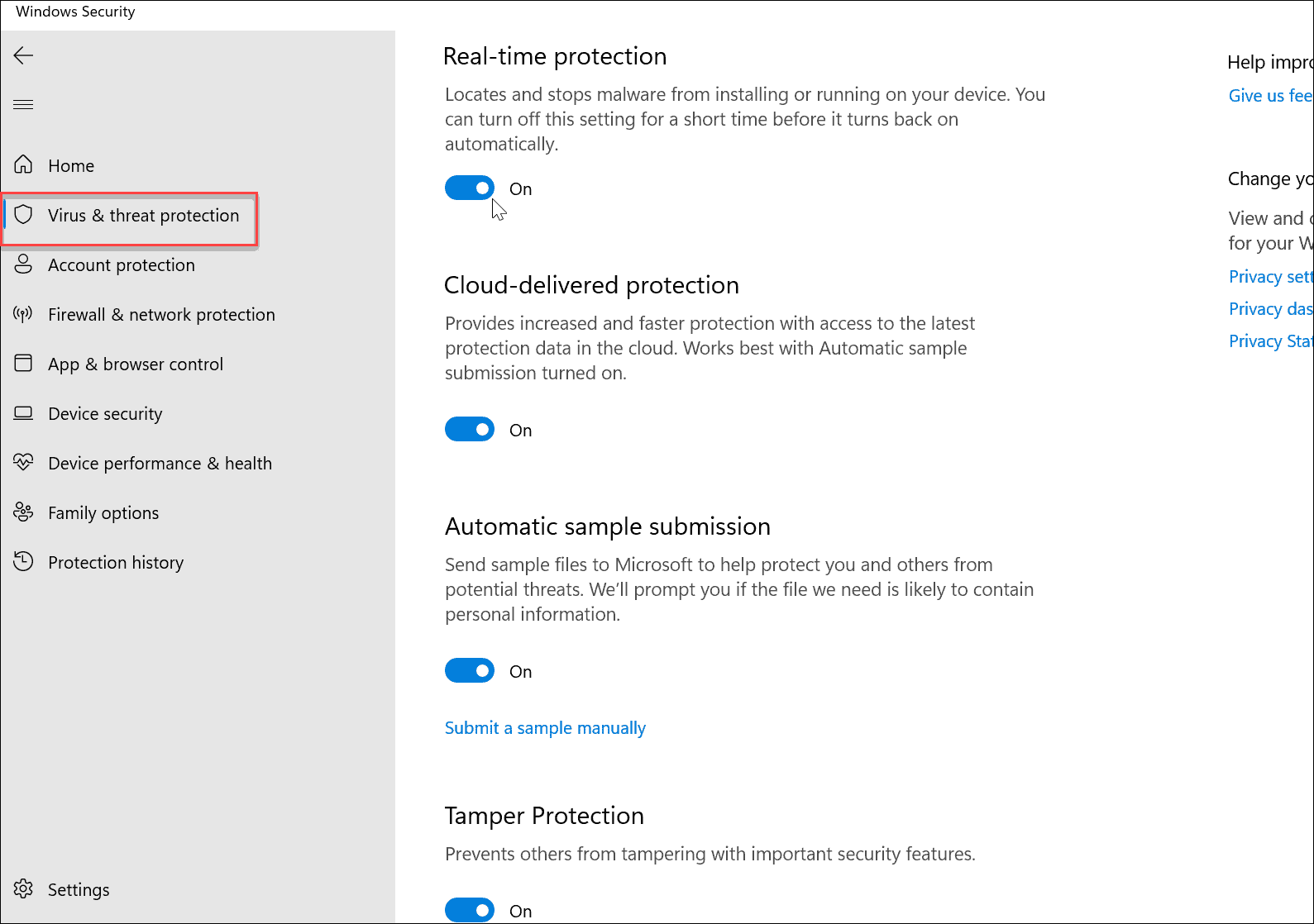 используйте безопасность Windows в Windows 11 для оптимальной защиты