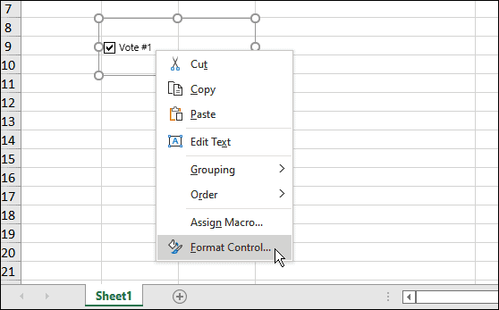 Вставить флажок в Microsoft Excel