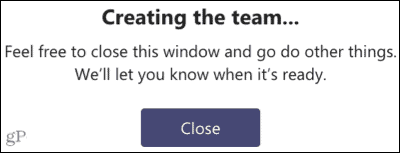 Создание команды с помощью шаблона Microsoft Teams