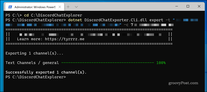 DiscordChatExplorer в Windows 11 используется для загрузки журнала чата сервера