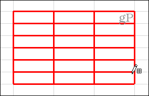 Нарисовать сетку границ в Excel