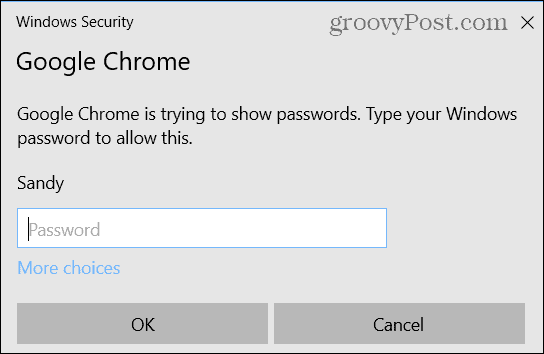 Введите свой пароль Windows