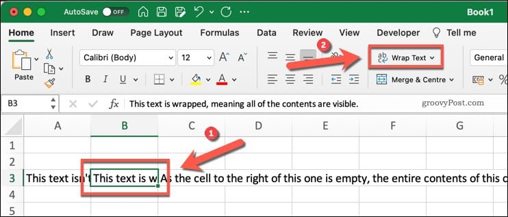 Кнопка переноса текста в Microsoft Excel