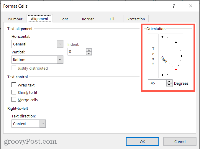 Форматировать выравнивание ячеек в Excel