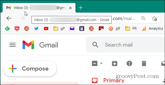 Счетчик входящих сообщений Gmail