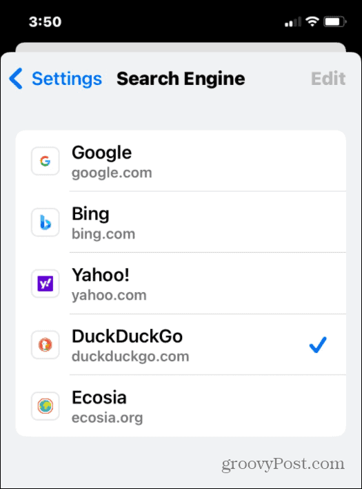 Google Chrome Выберите поисковую систему