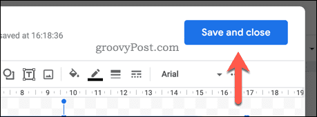 Сохранение нового рисунка в Google Docs