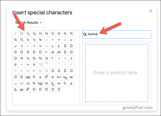 Вставка специальных символов в Документы Google