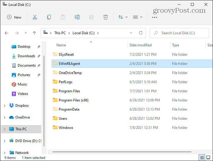 Скрытые папки на локальном диске C Windows 11