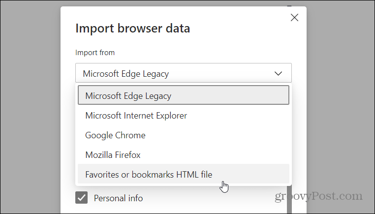 Импорт HTML-файла