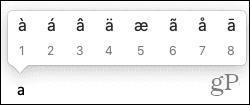 Сочетания клавиш для Word на Mac Акцентные знаки