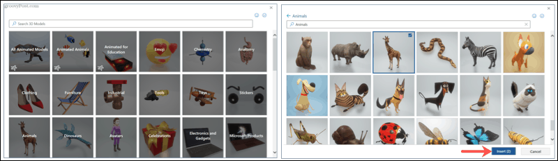 Поиск и просмотр 3D-моделей в Microsoft Office