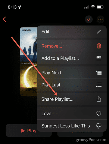 Поделиться плейлистом в Apple Music — Поделиться плейлистом