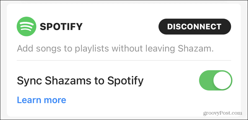 Синхронизируйте Spotify с Shazam